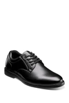 Nunn Bush Wade Work Slip Resistant Plain Toe Derby In Black