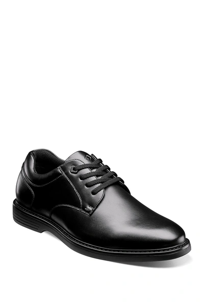 Nunn Bush Wade Work Slip Resistant Plain Toe Derby In Black