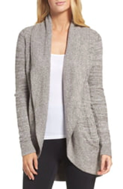 Barefoot Dreams (r) Cozychic Lite(r) Circle Cardigan In Cocoa/ Pearl Heather