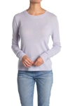 525 America Cashmere Crew Neck Pullover Sweater In Lt Chk Blu