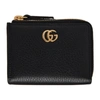 GUCCI BLACK SMALL GG MARMONT CARD HOLDER