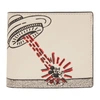 COACH WHITE KEITH HARING EDITION MICKEY UFO DOUBLE BILLFOLD WALLET