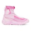 11 BY BORIS BIDJAN SABERI PINK SALOMON EDITION HIGH BAMBA 2 SNEAKERS