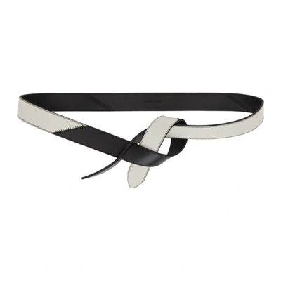 Isabel Marant Black And White Lecce Leather Belt