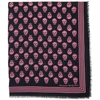 ALEXANDER MCQUEEN BLACK & PINK BIKER SCARF