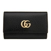 GUCCI GUCCI BLACK SMALL GG MARMONT KEY CASE