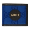 GUCCI BLUE OFF THE GRID CARD GG ECO WALLET