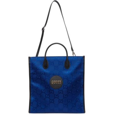 Gucci 蓝色 Off The Grid 系列 Gg Eco 托特包 In Blue Gg Econyl®