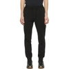 Stone Island Black Slim Cargo Pants With Elasticated Waist And Logo Patch In Stretch Cotton Man In V0029 Black