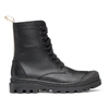 Loewe Black Leather Combat Boots