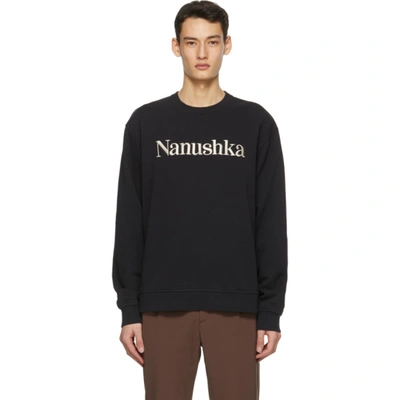 Nanushka Remy Embroidered Sweatshirt In Schwarz