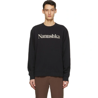 Nanushka Men's Remy Logo Crewneck Pullover In Schwarz