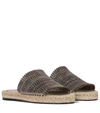 ALAÏA LASER-CUT LEATHER ESPADRILLE SANDALS,P00526415