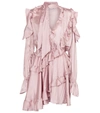 OFF-WHITE RUFFLED MINIDRESS,P00535614