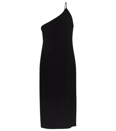 Acne Studios Asymmetric One-shoulder Slim Dress In Black