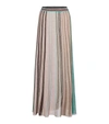 MISSONI 金属感条纹针织加长半身裙,P00539544