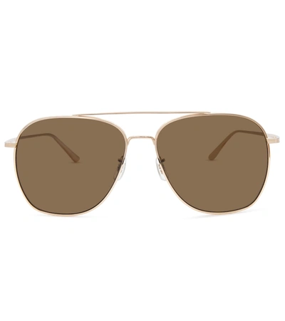 The Row X Oliver Peoples Ellerston Aviator Sunglasses In Gold