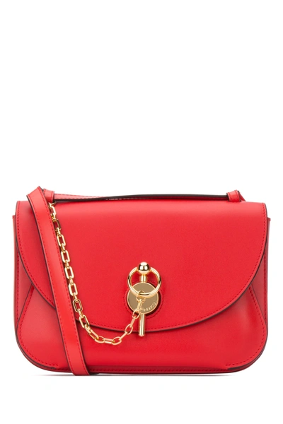 Jw Anderson Leather Cross Body Bag In Red