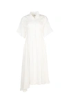 LOEWE WHITE JACQUARD FABRIC SHIRT DRESS ND LOEWE DONNA 36
