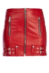 MANOKHI TITIAN RED LEATHER MINI SKIRT  ND MANOKHI DONNA M