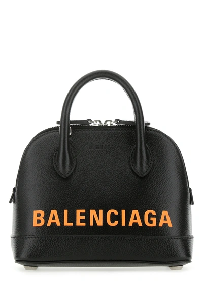 Balenciaga Black Leather Xxs Ville Handbag Nd  Donna Tu