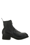 Guidi Front Zip Leather Ankle Boots