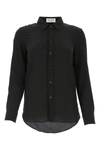 SAINT LAURENT BLACK CREPE SHIRT BLACK SAINT LAURENT DONNA 42F