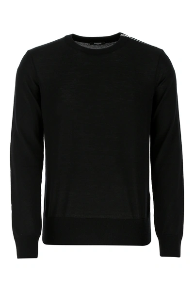 Balmain Black Wool Sweater Nd  Uomo Xl
