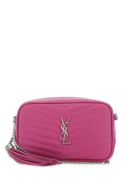 Saint Laurent Fuchsia Leather Mini Lou Crossbody Bag Pink  Donna Tu