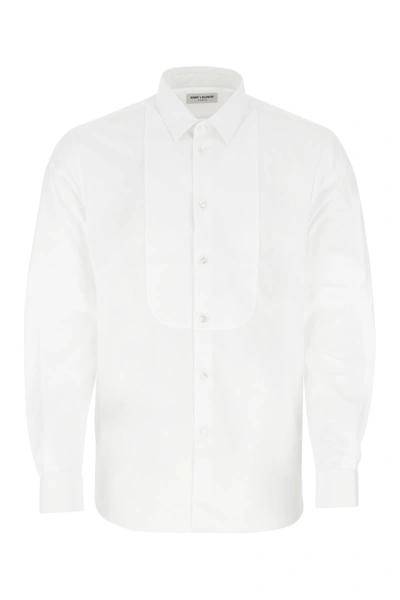 Saint Laurent White Poplin Shirt Nd  Uomo 42