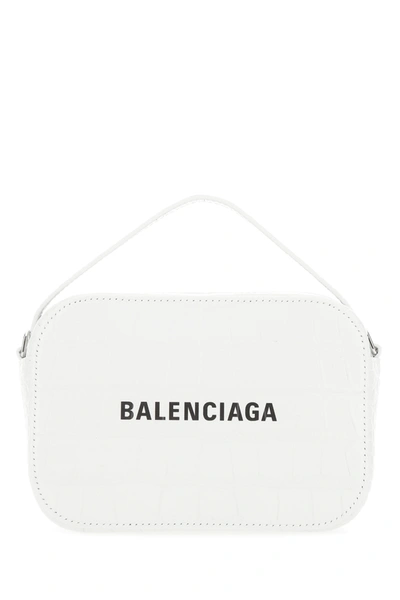 Balenciaga White Leather Xs Everyday Handbag Nd  Donna Tu