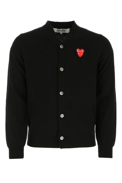 Comme Des Garçons Play Biscuit Wool Cardigan Nd Comme Des Garcons Play Uomo M In Black