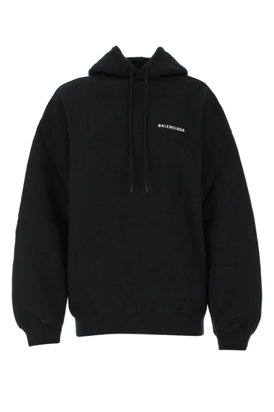 Balenciaga Black Cotton Oversize Sweatshirt  Nd  Donna 2xs