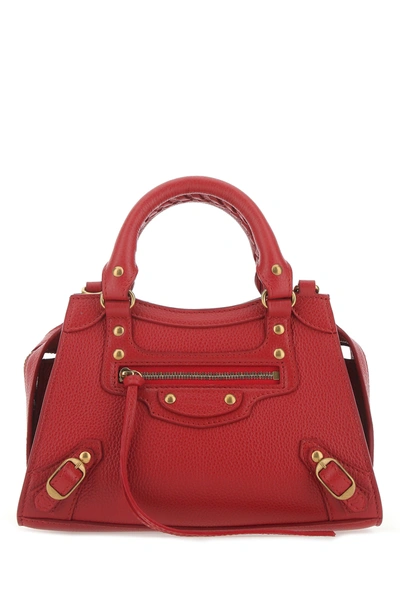 Balenciaga Tiziano Red Leather Mini Neo Classic Handbag Nd  Donna Tu
