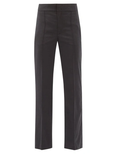 Isabel Marant Womens Black Sorokia Wide High-rise Stretch-crepe Trousers 6