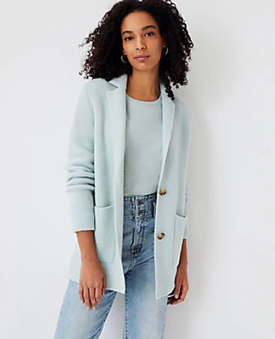 Ann Taylor Sweater Blazer In Tidal Mist ModeSens