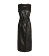 SPORTMAX CAPO LEATHER BELTED DRESS,16307255