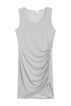 Abound Ruched Tank Dress In Grey Heather
