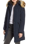 Sam Edelman Faux Fur Trim Hooded Down Jacket In Old Navy