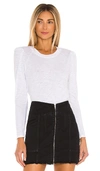 Veronica Beard Mason Long Sleeve T-shirt In White