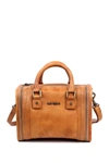 Old Trend Mini Trunk Leather Crossbody Bag In Chestnut