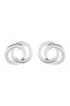 Argento Vivo Interlocking Circles Stud Earrings In Silver