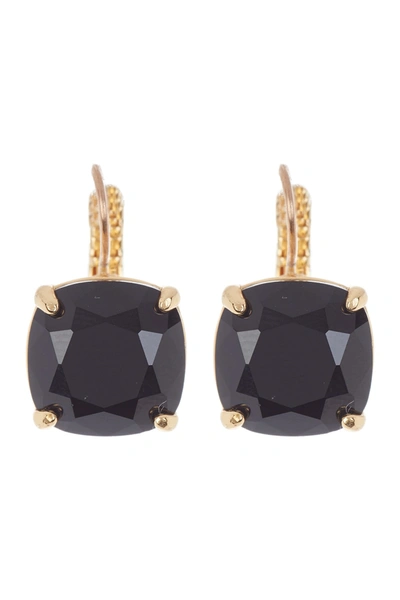 Kate Spade Square Black Cz Drop Earrings In Jet