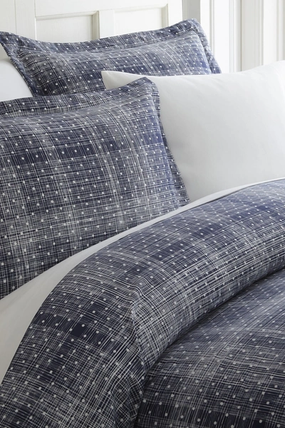 Ienjoy Home Home Spun Home Spun Premium Ultra Soft Polka Dot Pattern 3-piece Duvet Cover King Set In Navy