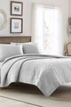 Laura Ashley Felicity Pastel Grey Full/queen Quilt Set In Soft Grey