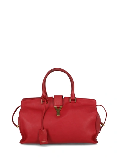 Pre-owned Saint Laurent Cabas Chyc In Red