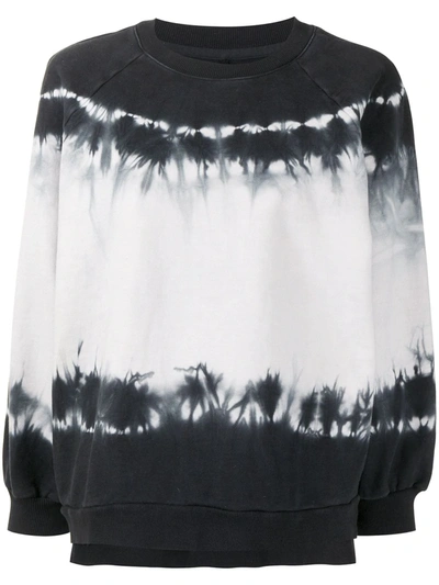 Cynthia Rowley Tie Dye-print Sweatshirt In Black
