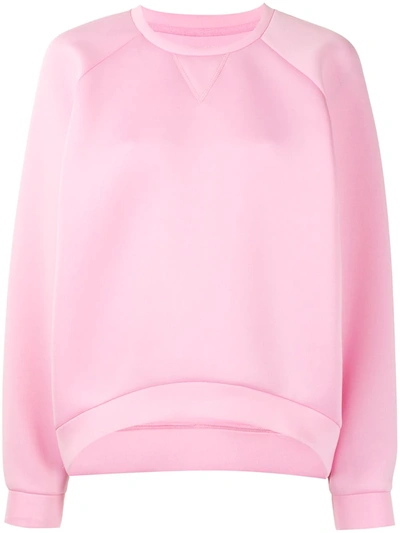 Cynthia Rowley Crew-neck Long Sleeve Sweatshirt In Pink