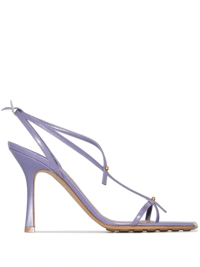 Bottega Veneta Purple Stretch 90 Leather Sandals In Violett