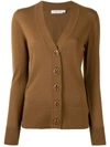 Tory Burch Women's Merino Wool Button-up Cardigan In Sepia Suede